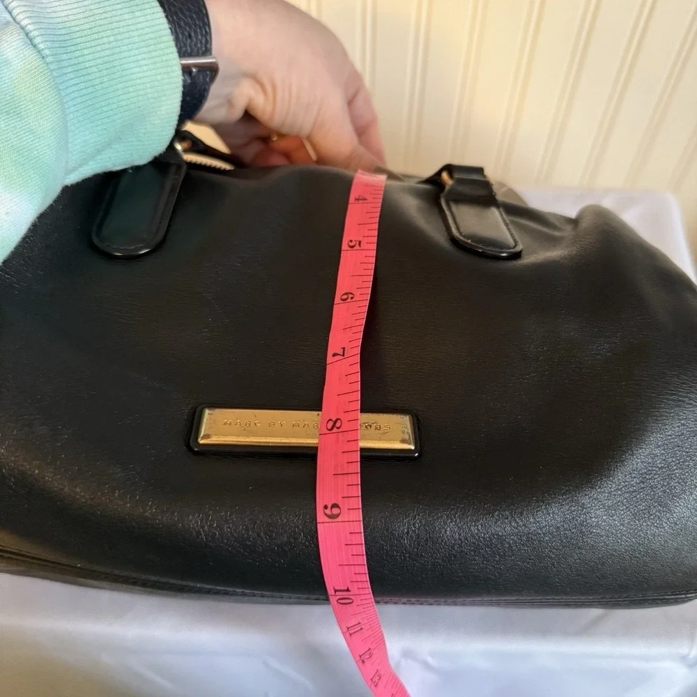 Marc By Marc Jacobs Luna Satchel Shoulder Crossbody Bag in Black Leather $458
